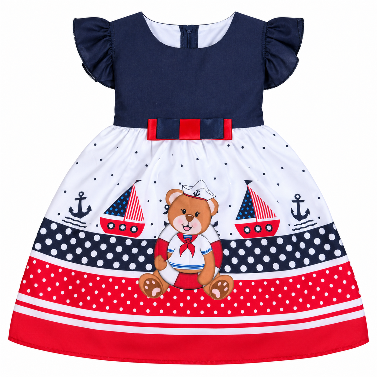 Vestido Marinero Osito Navy