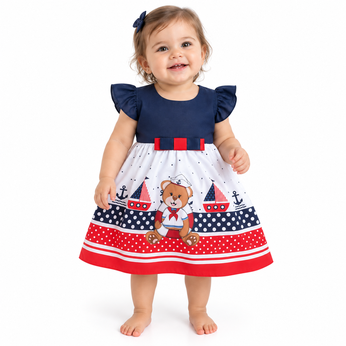 Vestido Marinero Osito Navy