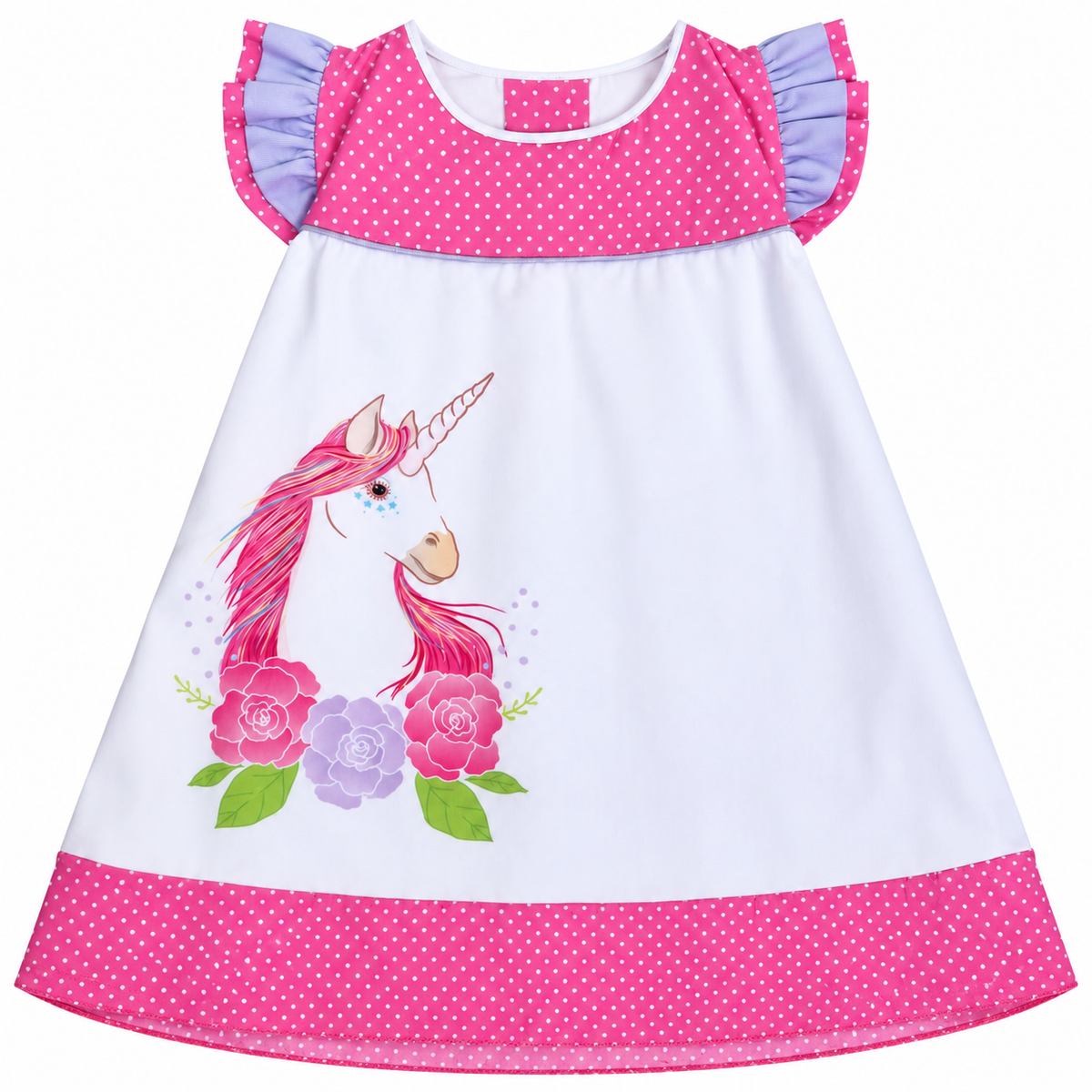 Vestido Unicornio Rosa y Lila