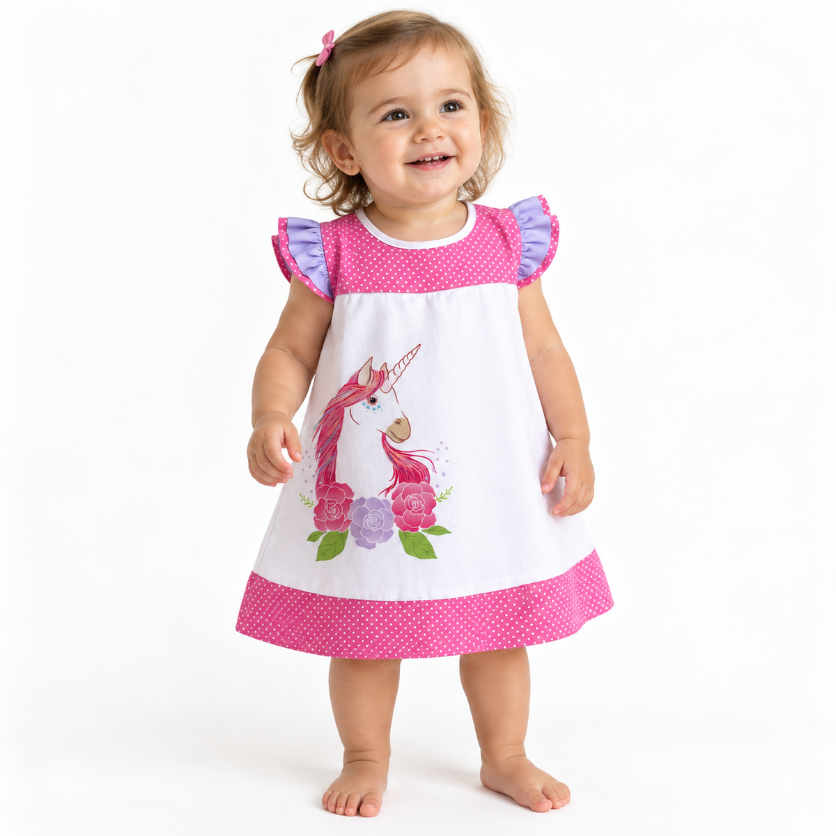 Vestido Unicornio Rosa y Lila