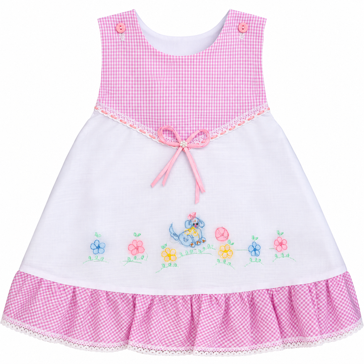 Asoleador Rosa Bordado Floral