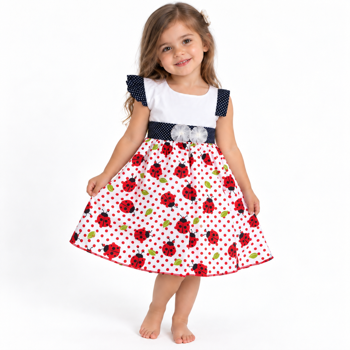 Vestido Asimétrico Mariquita Navy