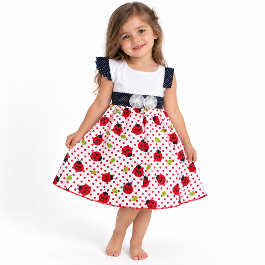 Vestido Asimétrico Mariquita Navy