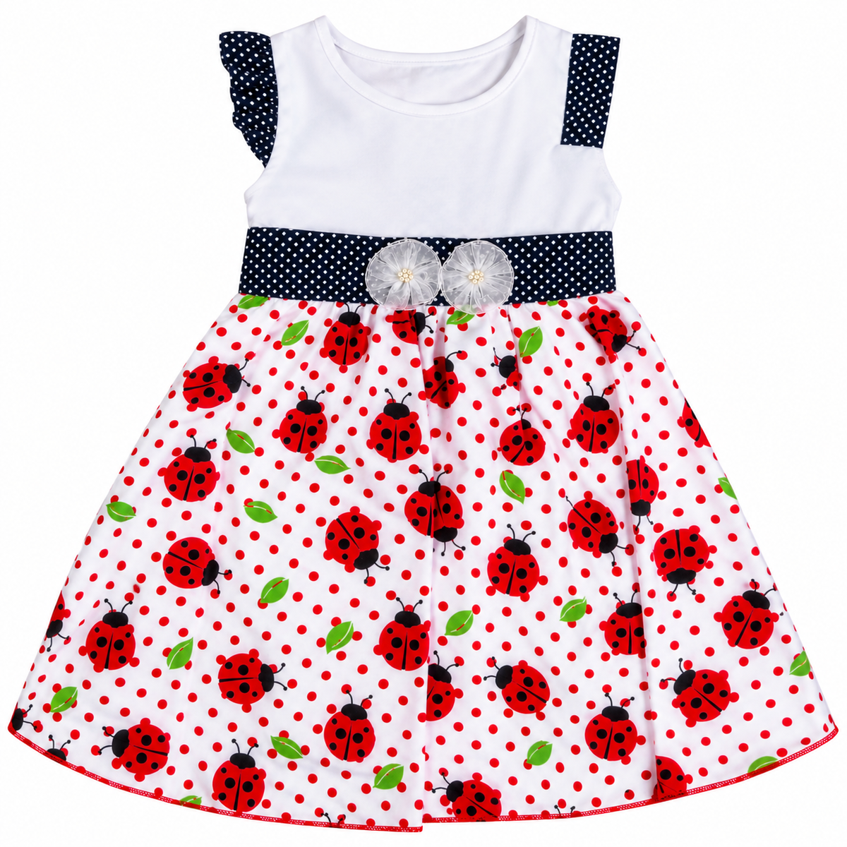 Vestido Asimétrico Mariquita Navy