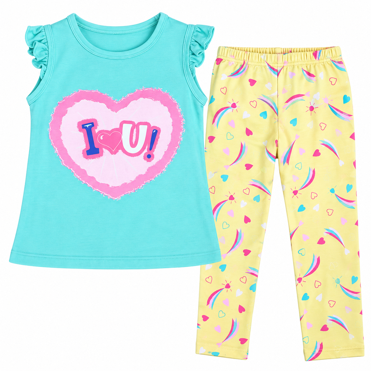 Conjunto I Love Arcoíris verde