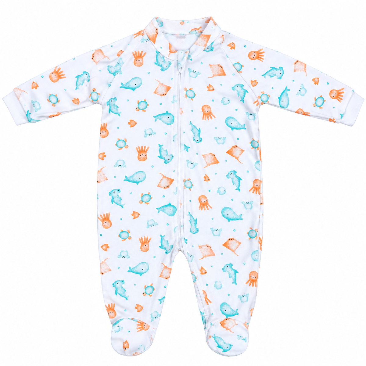 Enterizo Bebé Blanco con Estampado Marino