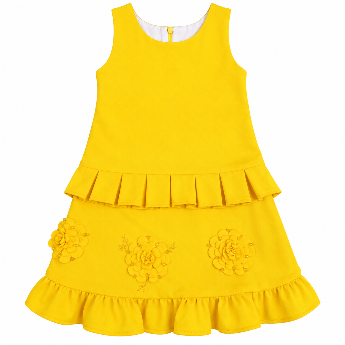 Vestido Amarillo con Flores