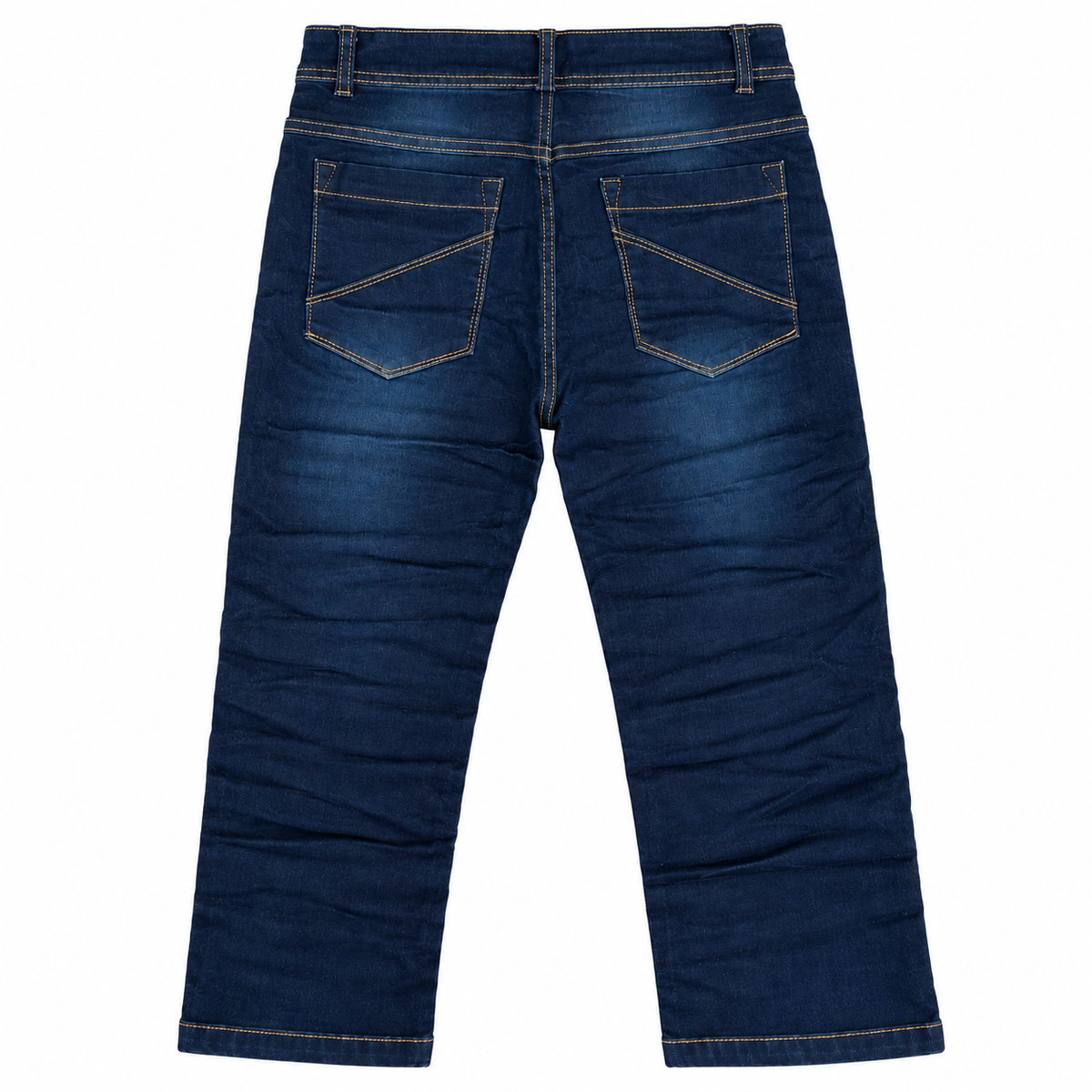 Jeans Azul Oscuro con Detalles Desgastados