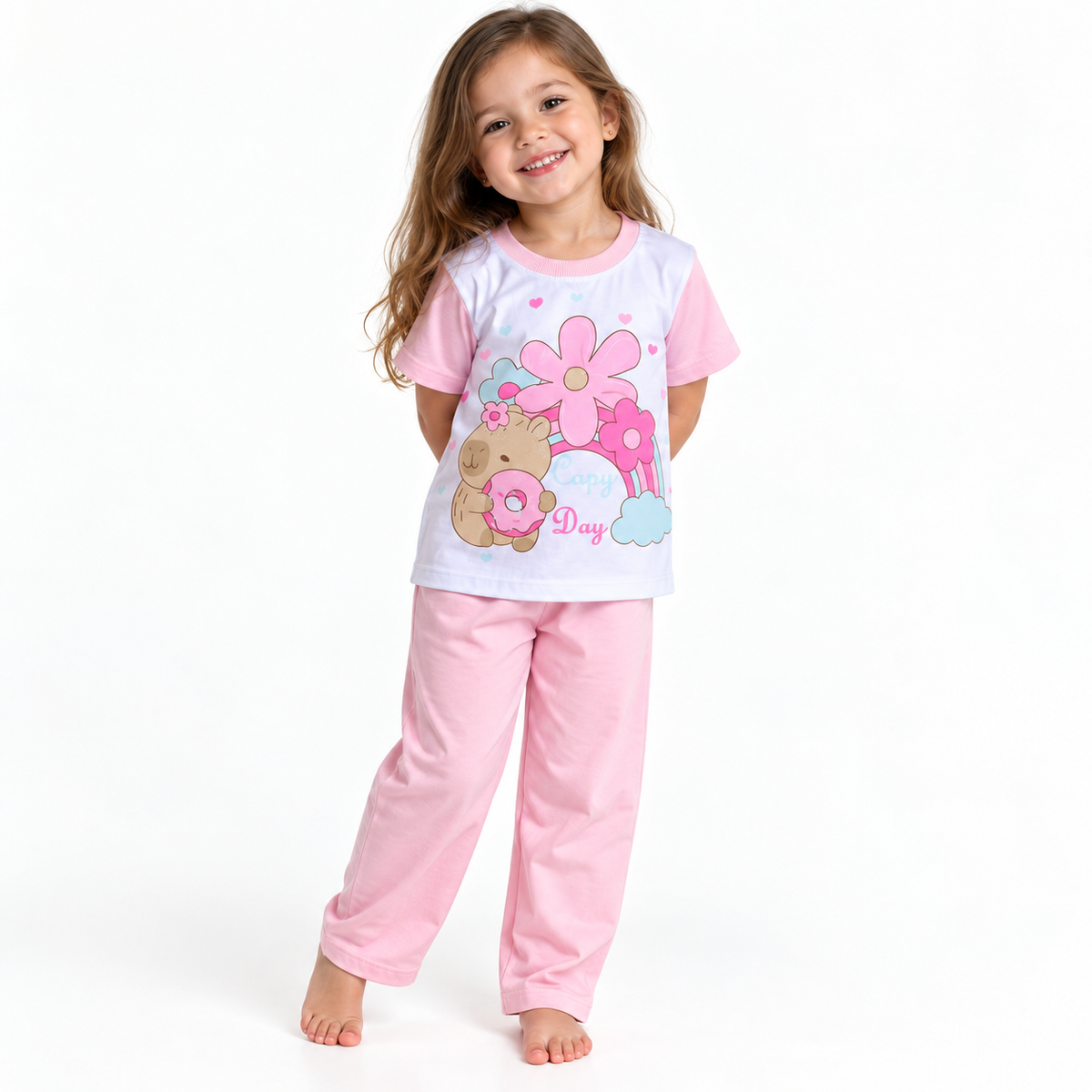 Pijama Flores y Arcoíris
