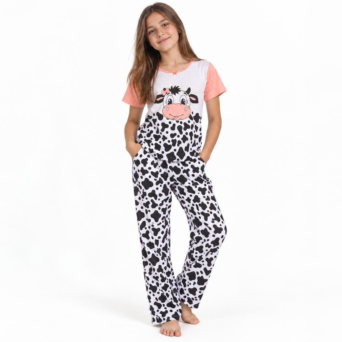 Pijama Vaquita Coral
