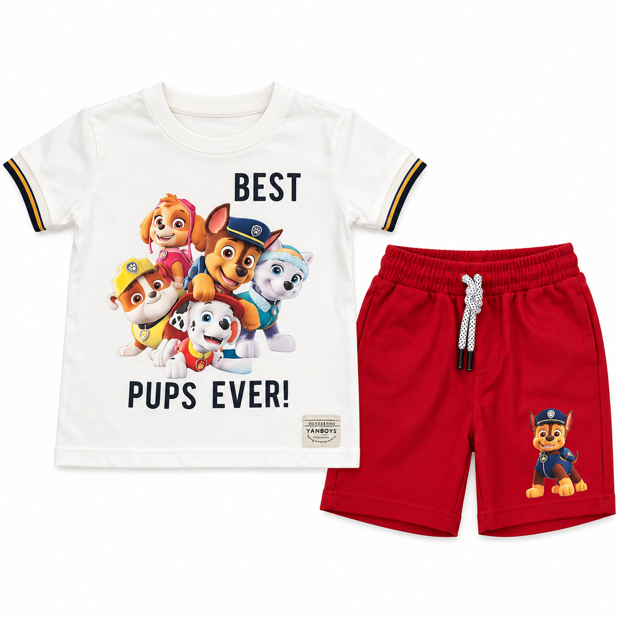 Conjunto Paw Patrol Rojo y Blanco