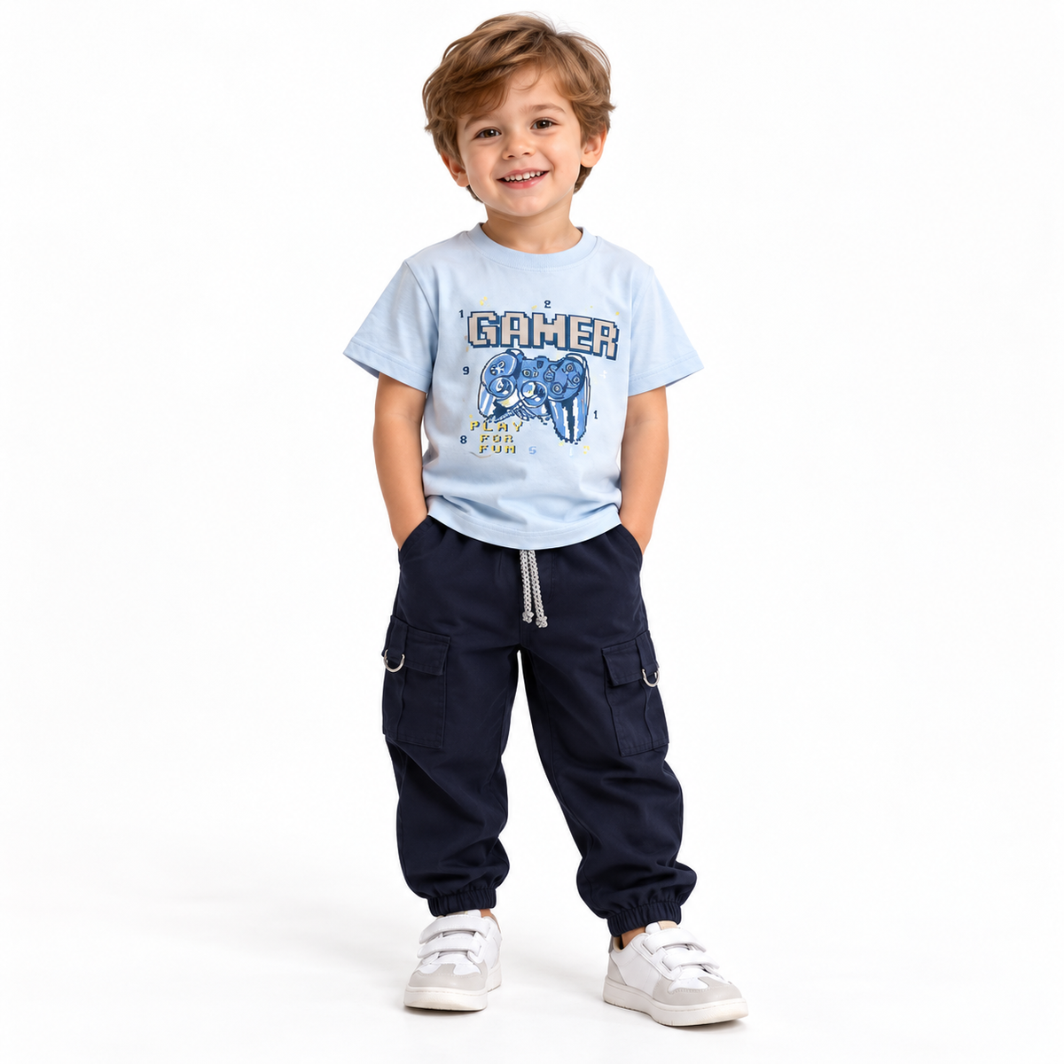 Conjunto Gamer Azul Celeste