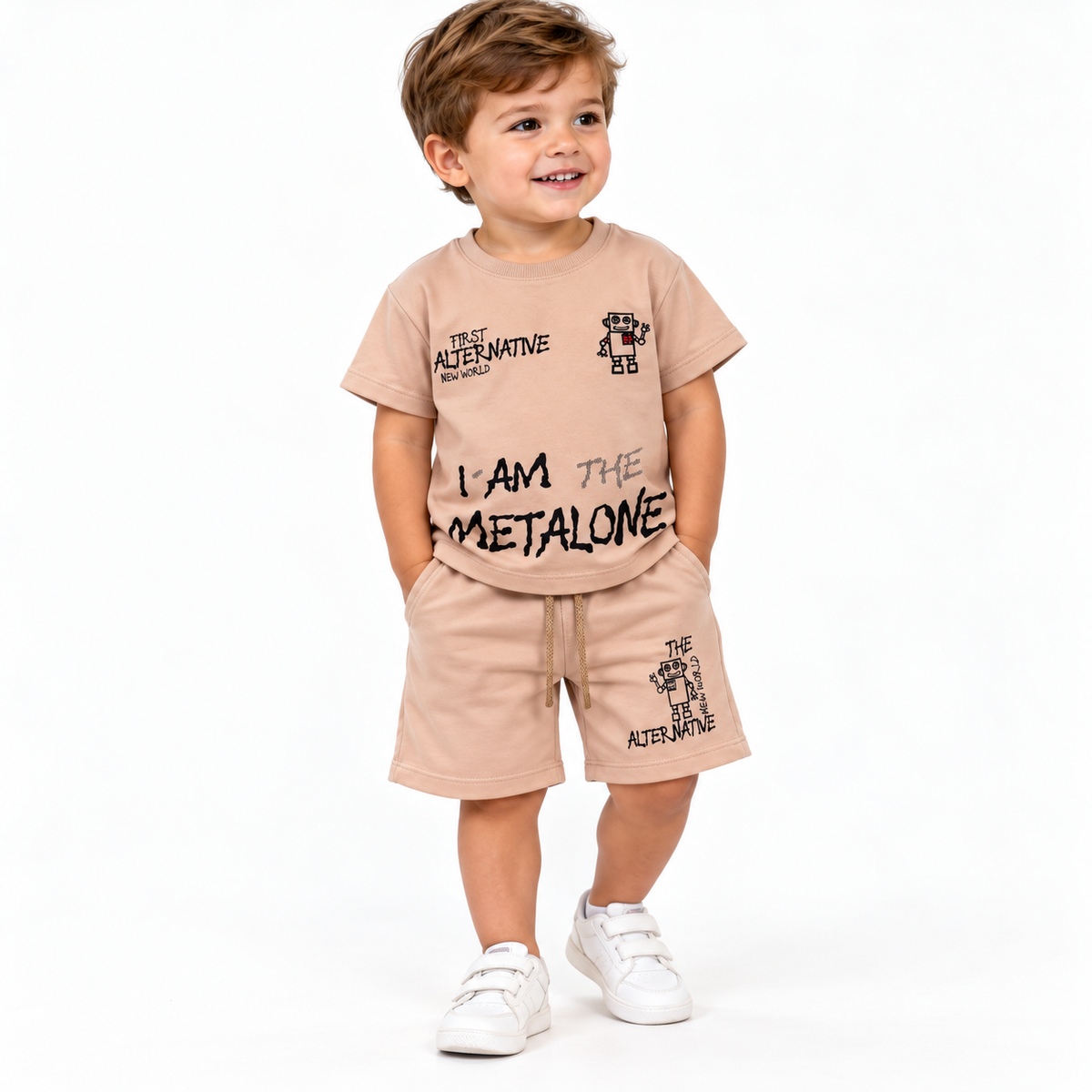 Conjunto Beige Robot