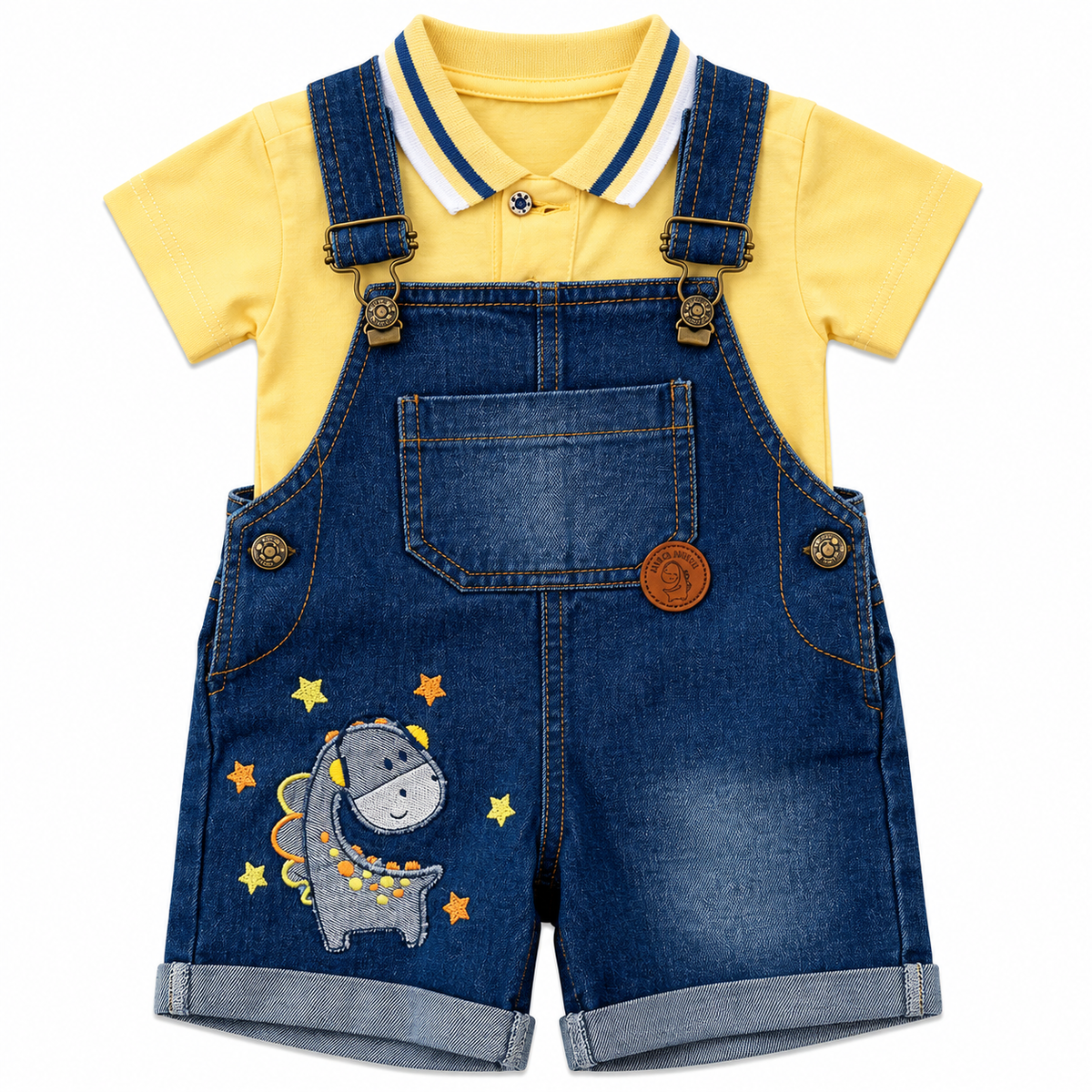 Conjunto Dino Denim y Amarillo