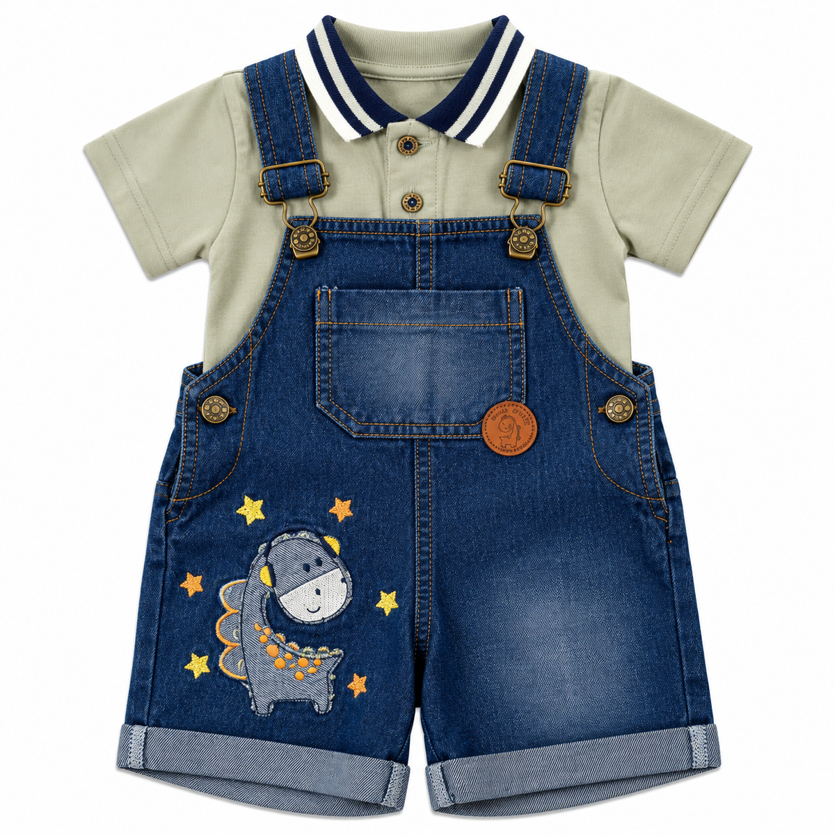 Conjunto Dino Denim y Verde