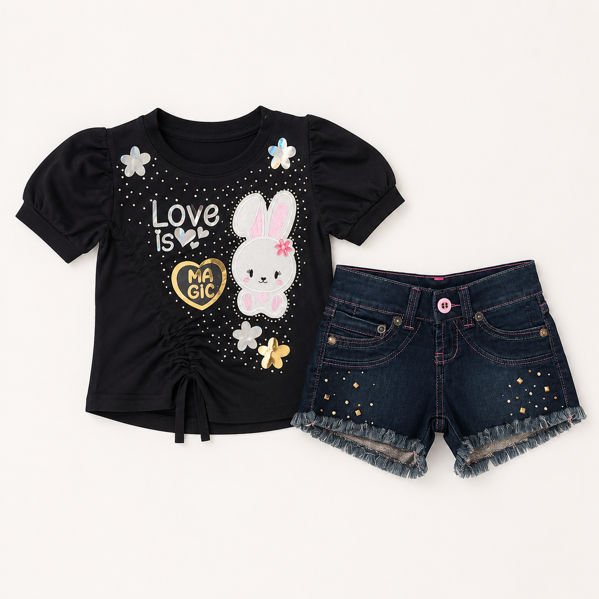 Conjunto Niña Love Magic Denim