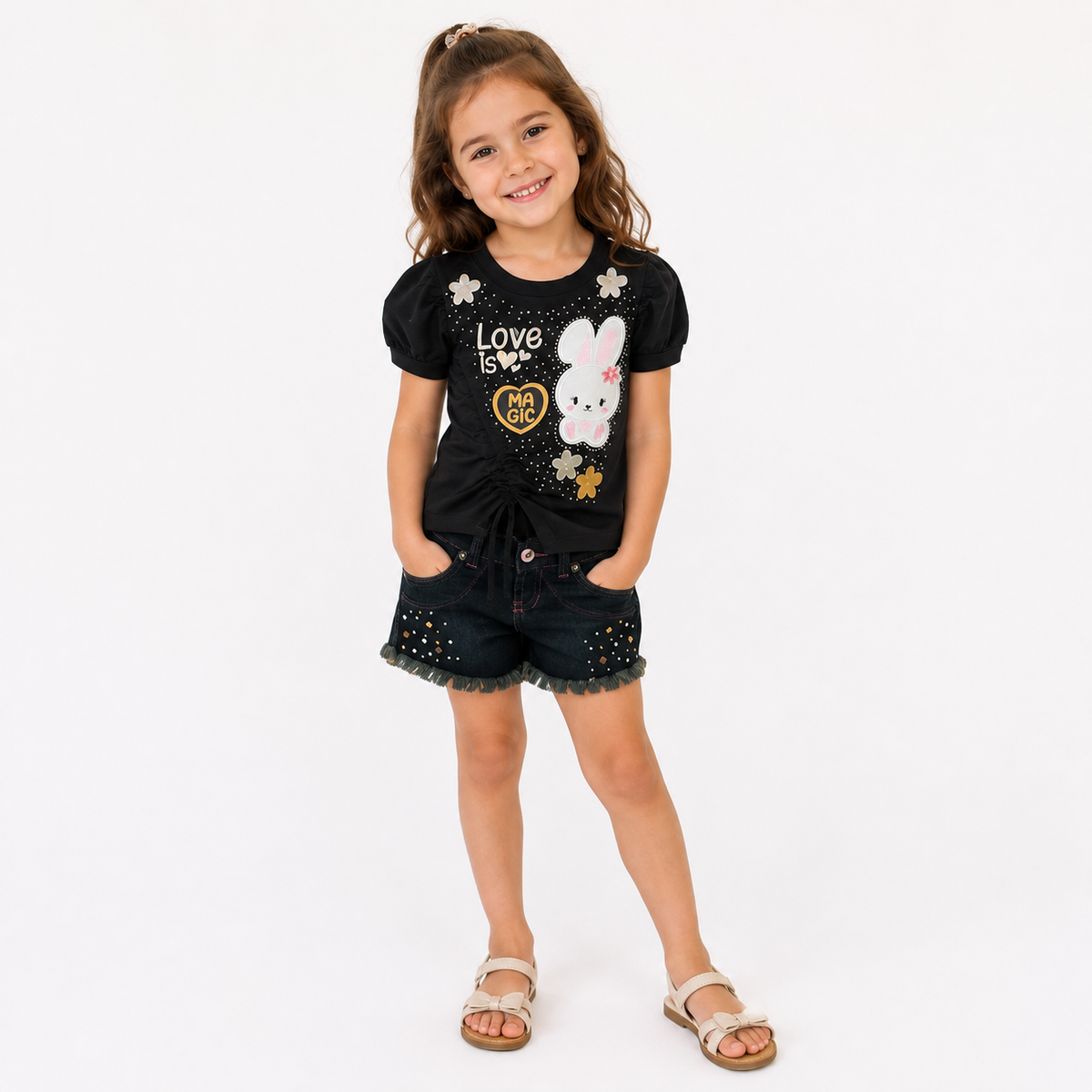 Conjunto Niña Love Magic Denim