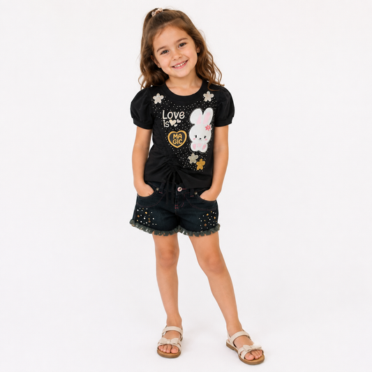 Conjunto Niña Love Magic Denim