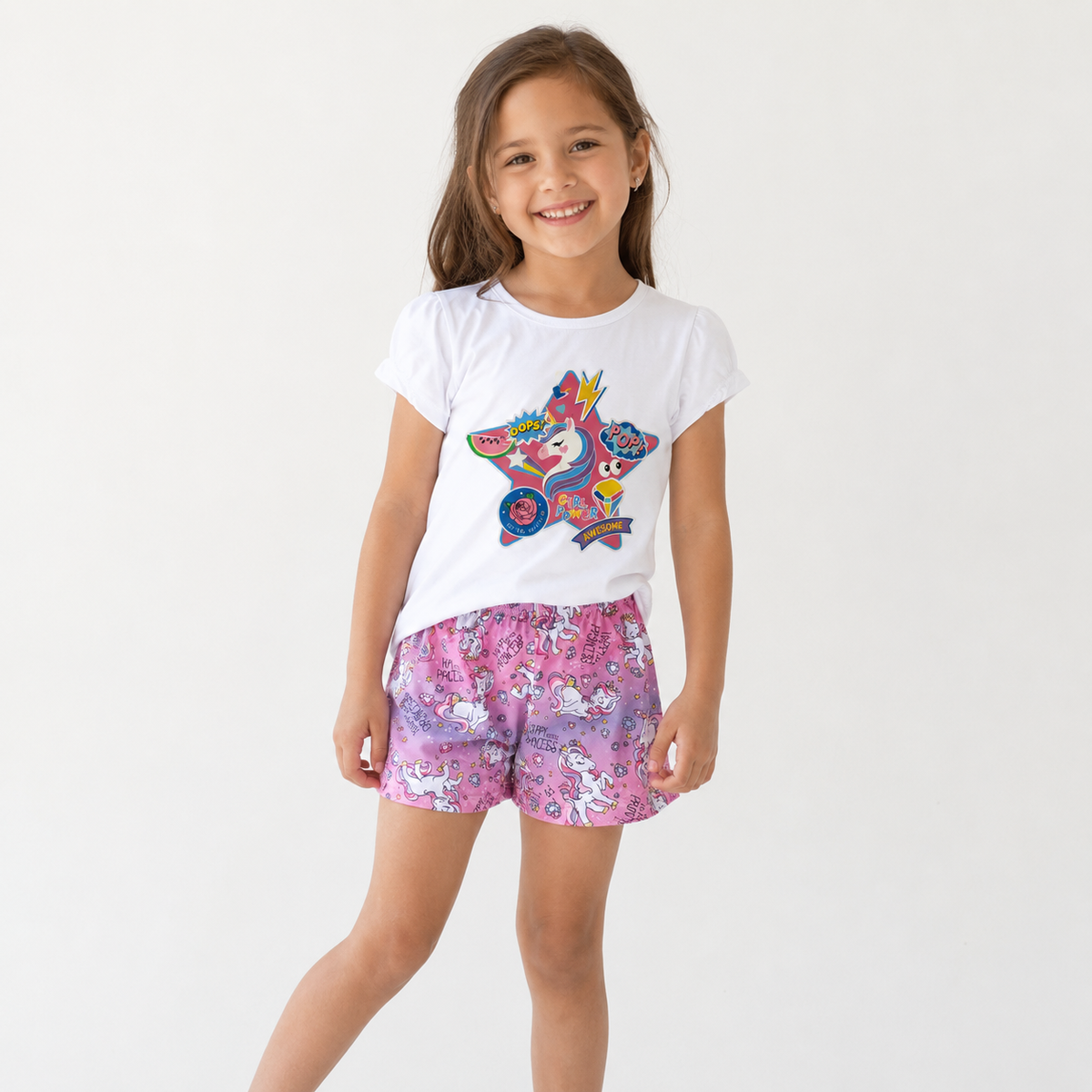 Conjunto Unicornio Girl Power Blanco