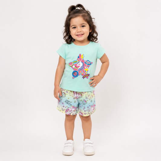Conjunto Unicornio Girl Power Verde