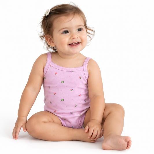 Set x 3 Mameluco Floral Rosado