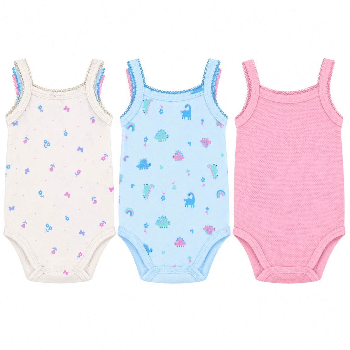 Set de 3 mamelucos pastel