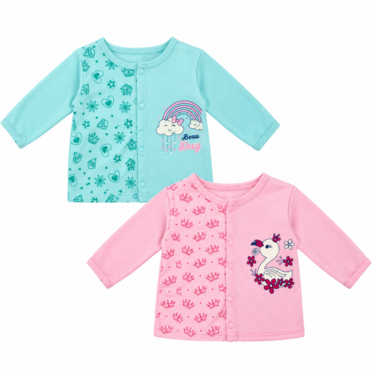 Blusas X 2  Bebé Arcoíris y Cisne