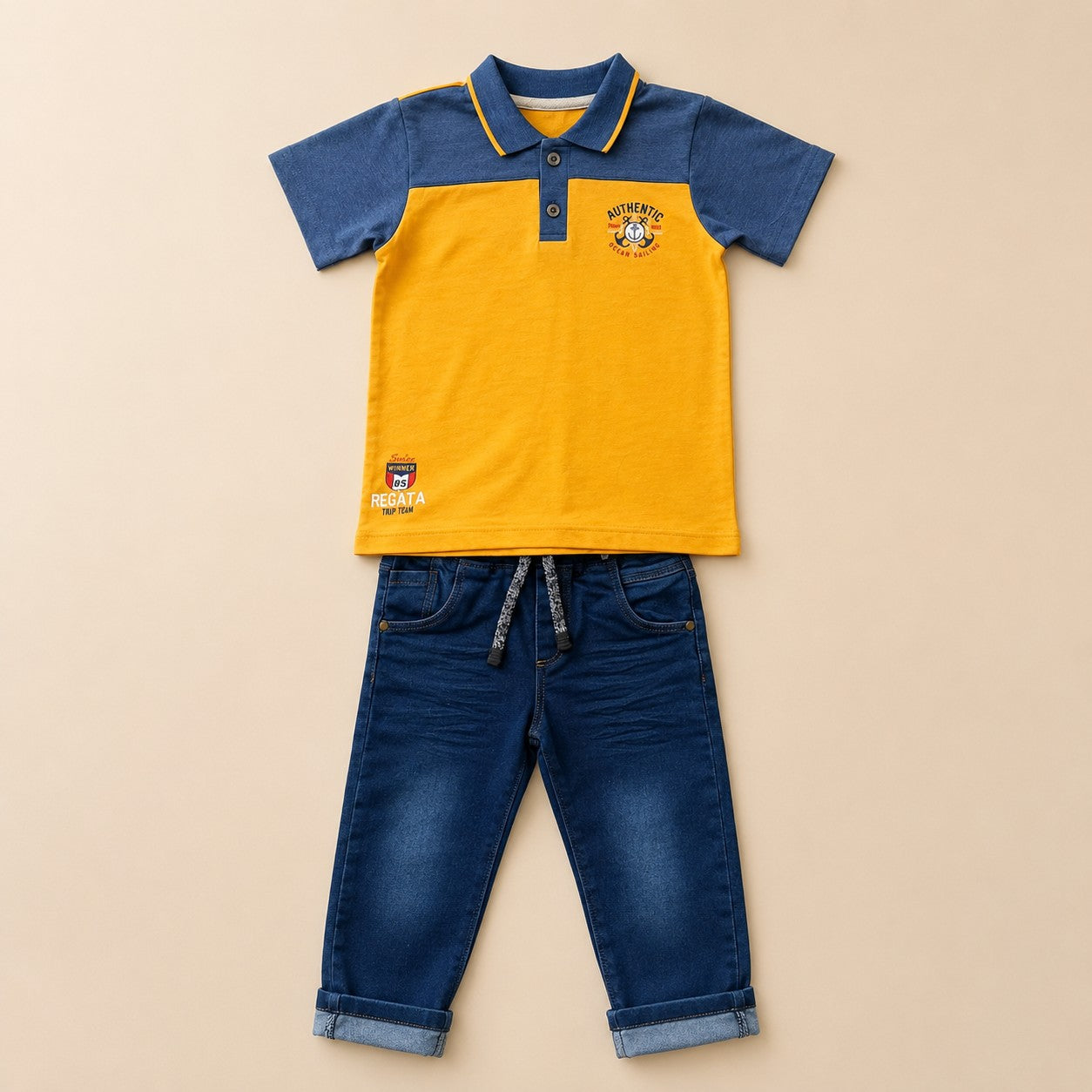 Conjunto Polo Nautic Mostaza