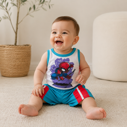 Conjunto Spidey Turquesa