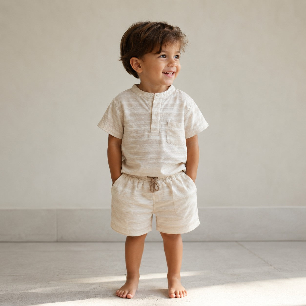 Conjunto Texturizado beige