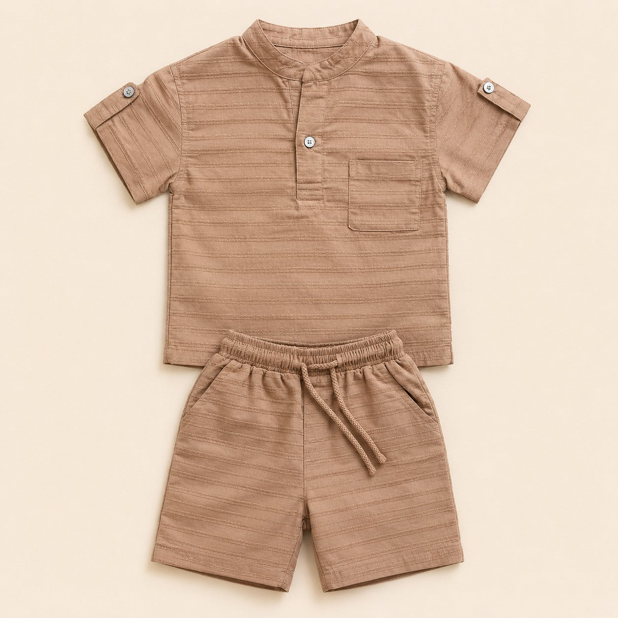 Conjunto Texturizado cafe
