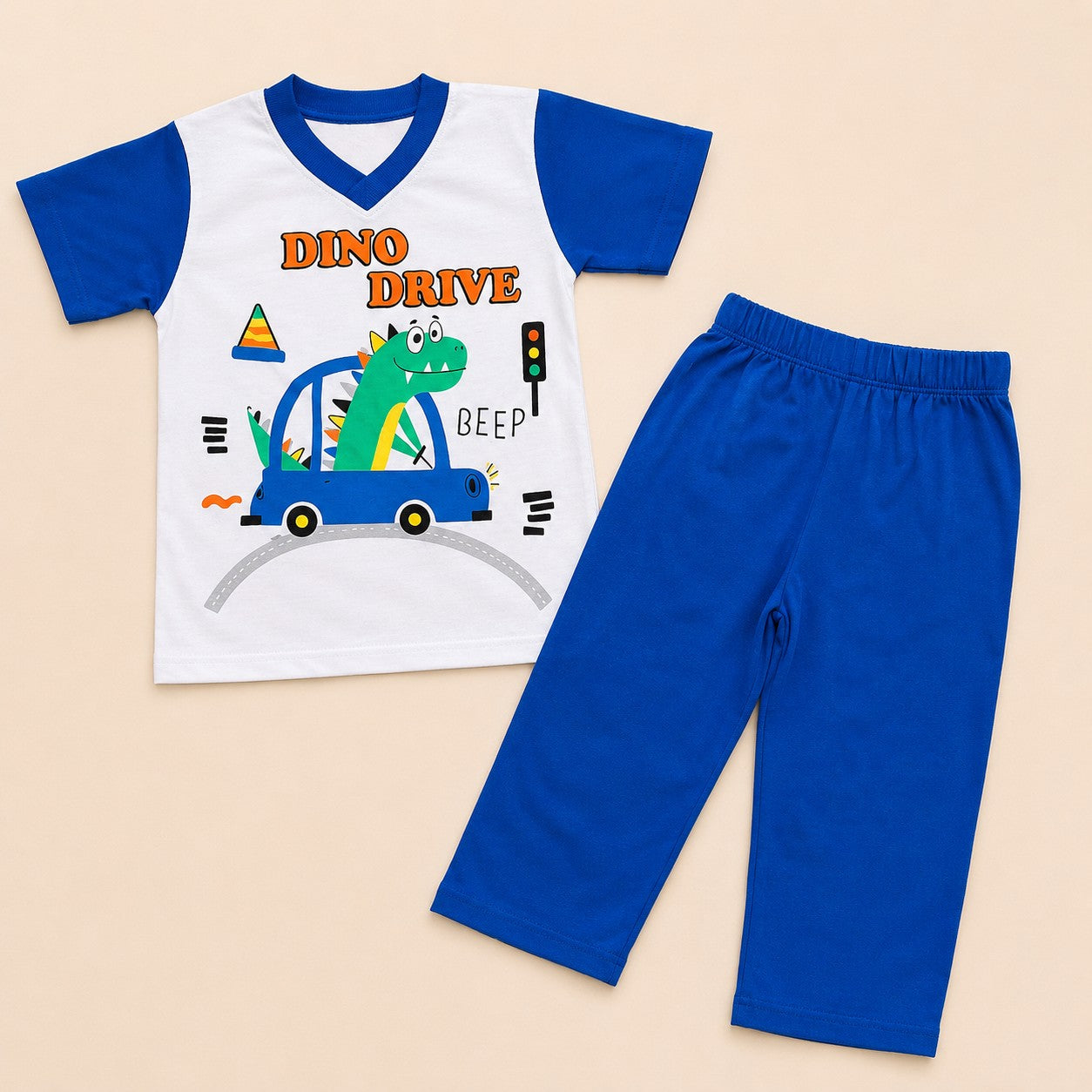 Pijama Dino Drive Azul
