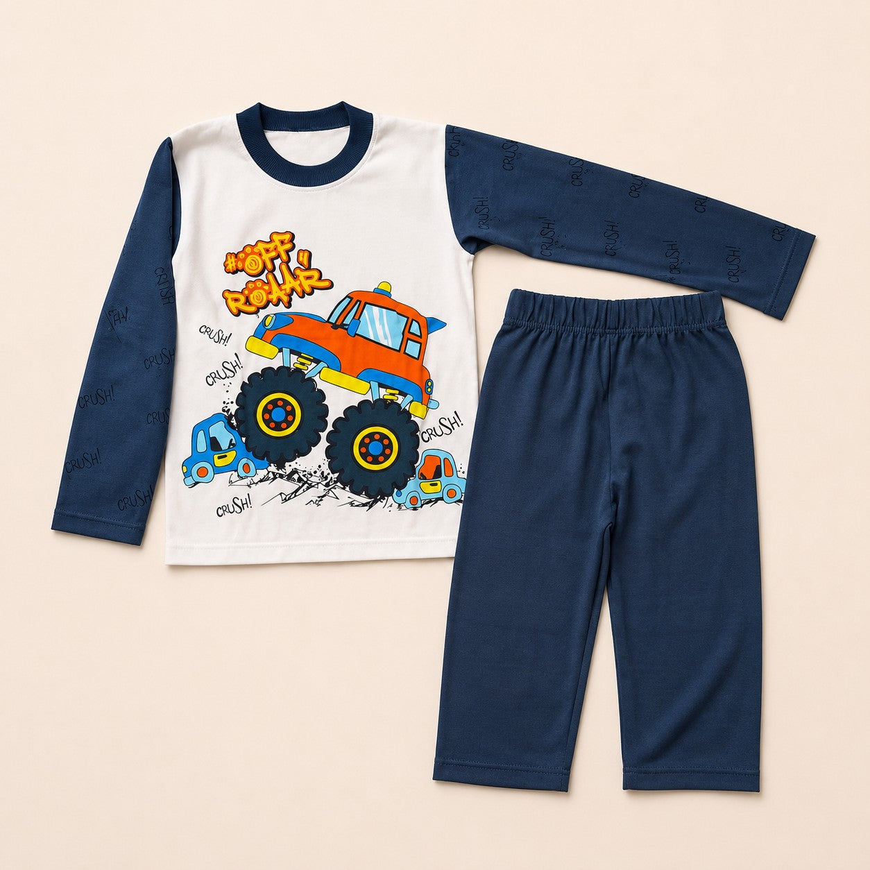 Pijama Monster Truck Azul