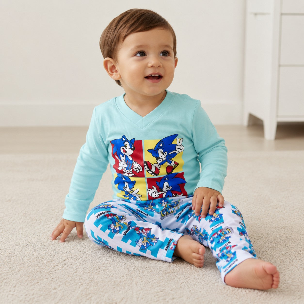 Pijama Sonic Celeste