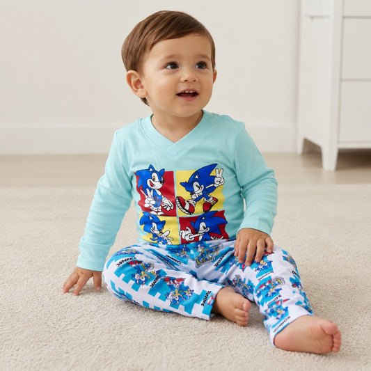 Pijama Sonic Celeste