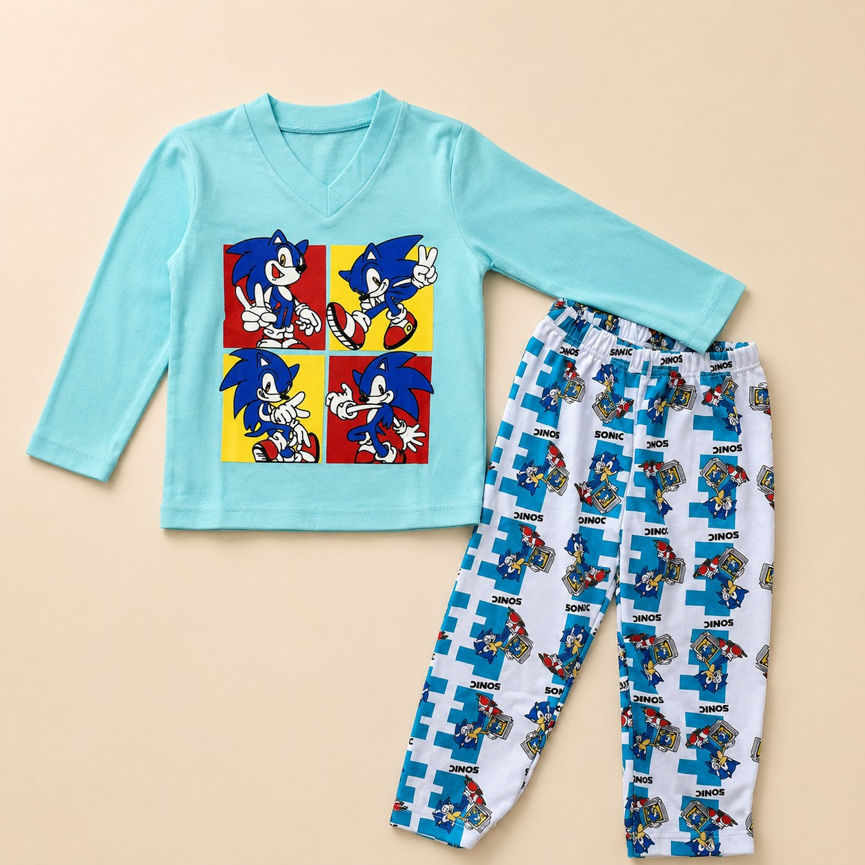 Pijama Sonic Celeste