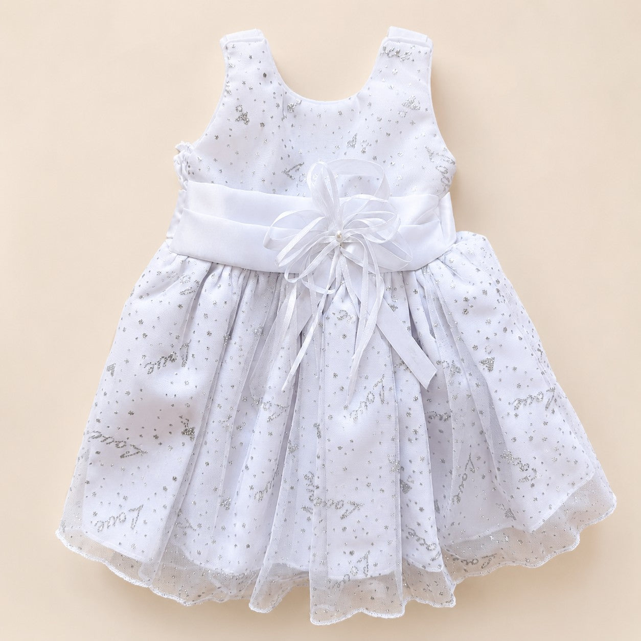 Vestido Princesa Brillo Blanco
