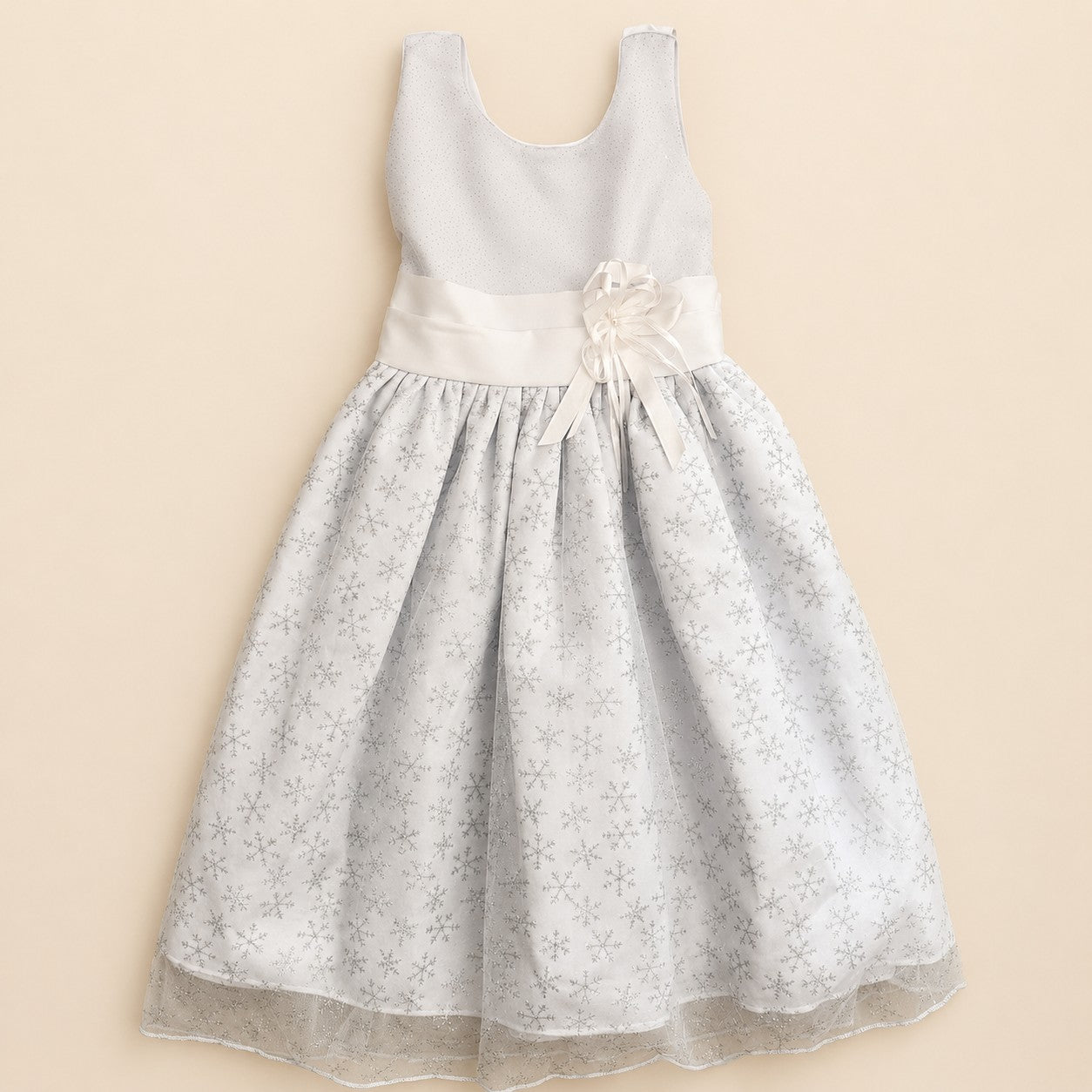 VESTIDO TUL BLANCO BRILLOS