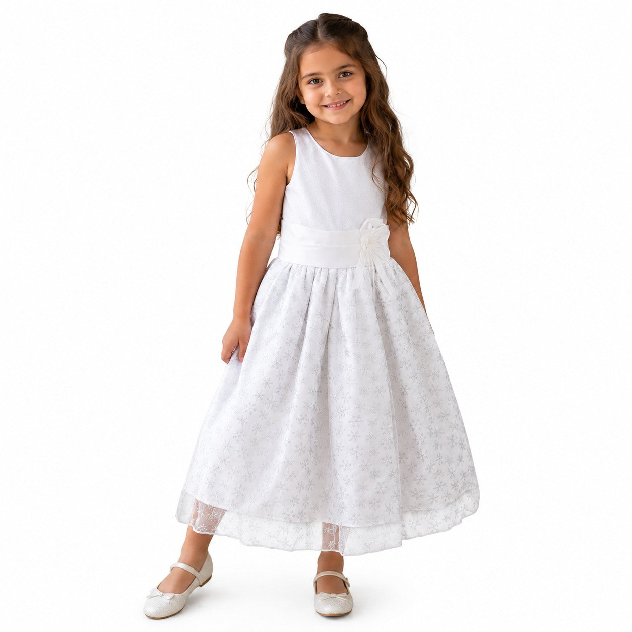 VESTIDO TUL BLANCO BRILLOS