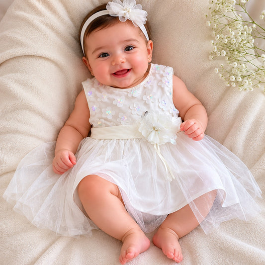 Vestido Blanca Flor Tul